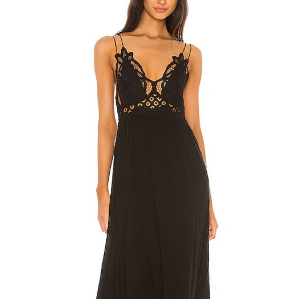 FREE PEOPLE ADELLA BLACK MAXI DRESS (XS)